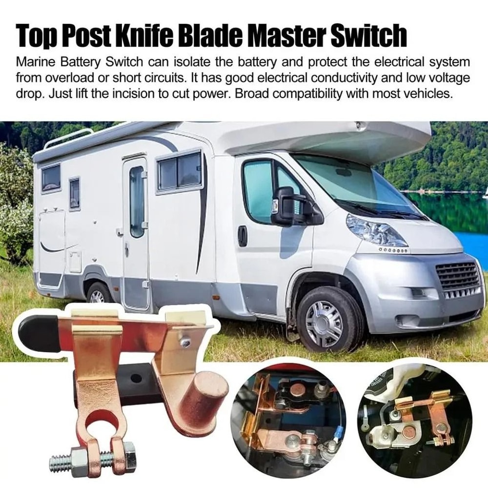 Universal Battery Disconnect Switch For Car RV Auto Quick Power Cut Off 7