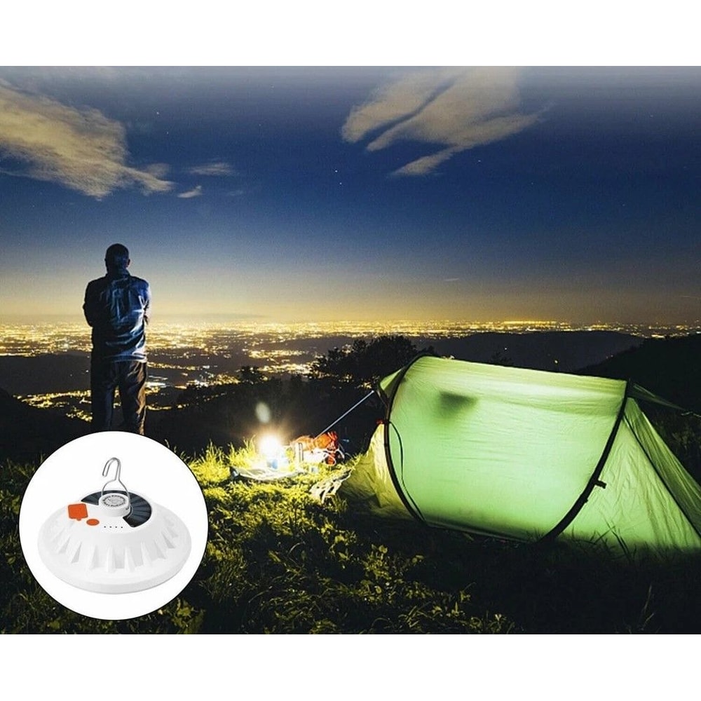 LED Solar Camping Lantern Rechargeable Tent Light For Hiking And Emergencies 0