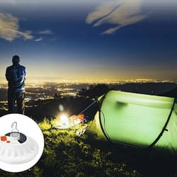 led solar camping lantern rechargeable tent light for hiking and emergencies