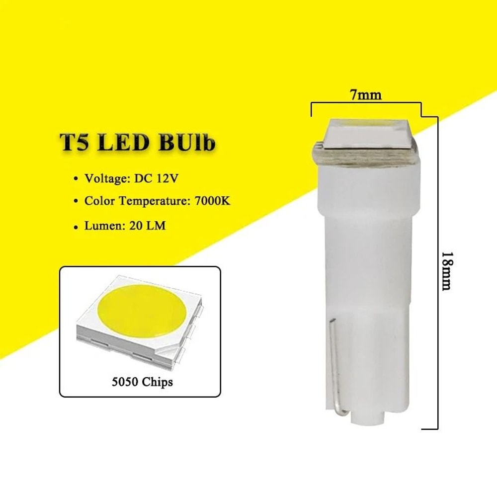 LED Dashboard Light Bulbs Kit For Instrument Cluster And Gauge Panel 5