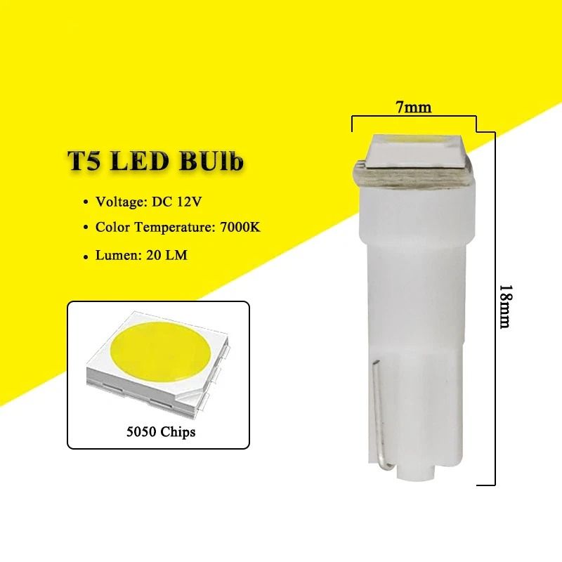 LED Dashboard Light Bulbs Kit For Instrument Cluster And Gauge Panel 5