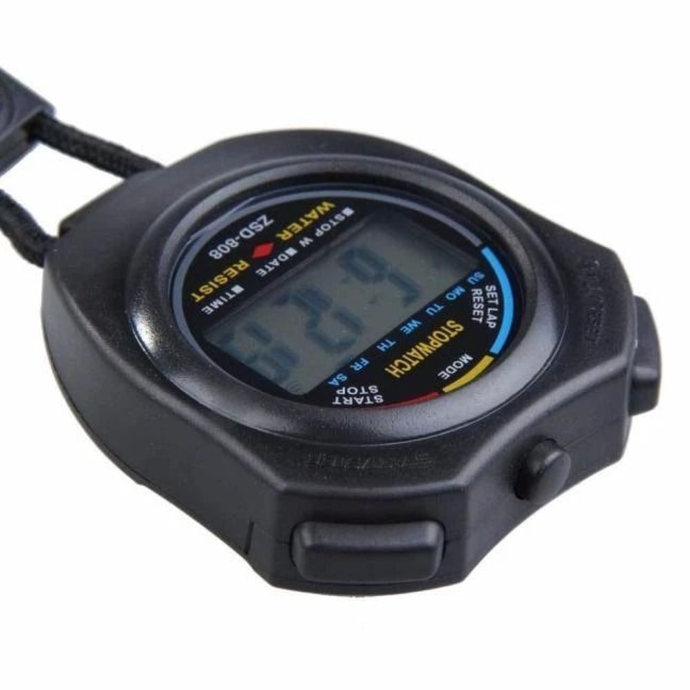 Digital Stopwatch Timer Set For Sports Training Running Gym With Alarm And Date 6