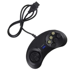 dual sega genesis controller button wired gamepads for classic player retro gaming