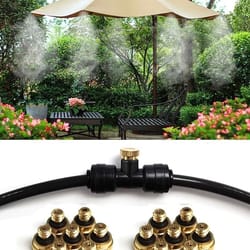 brass misting nozzles for outdoor cooling system patio garden mister sprayer