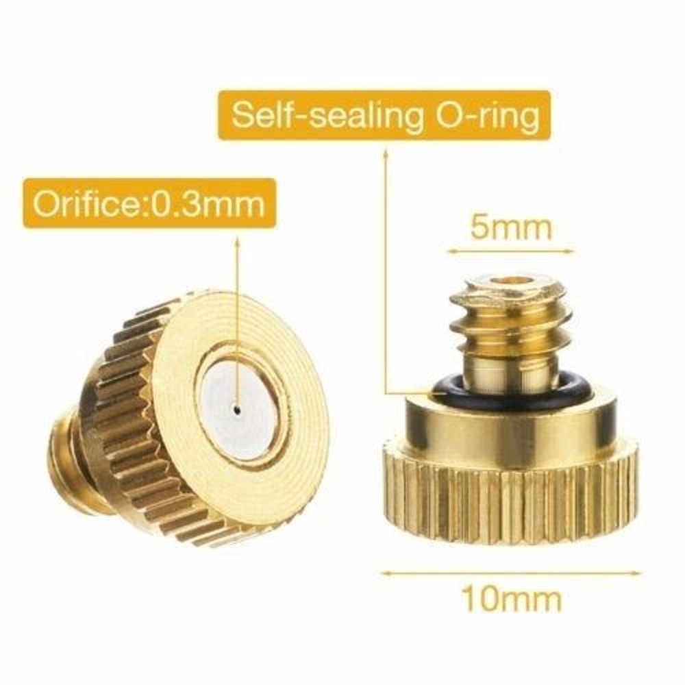 Brass Misting Nozzles For Outdoor Cooling System Patio Garden Mister Sprayer 4