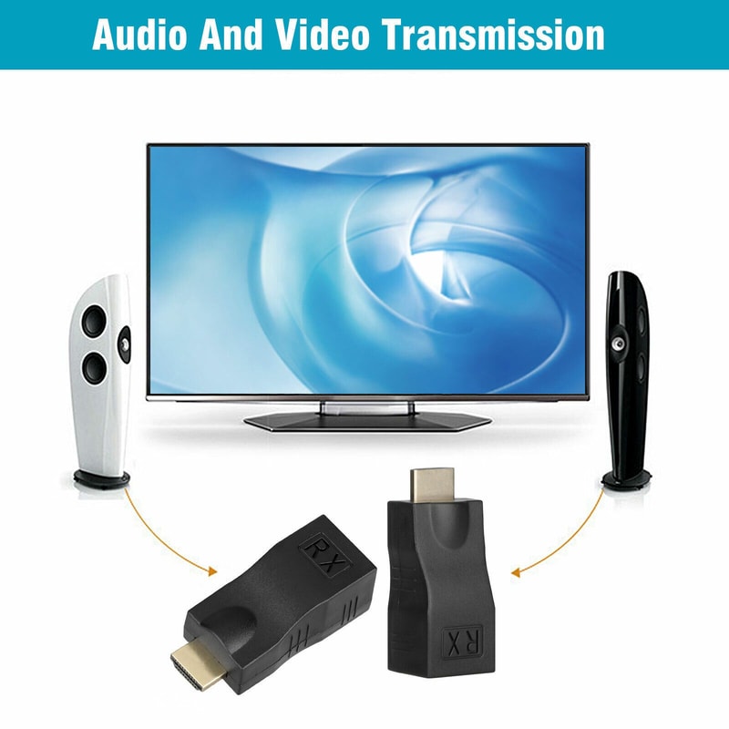 HDMI Extender To RJ45 Adapter Pair For Cat5e Cat Ethernet 9