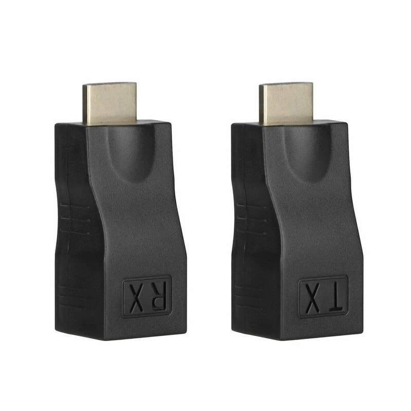 HDMI Extender To RJ45 Adapter Pair For Cat5e Cat Ethernet 0