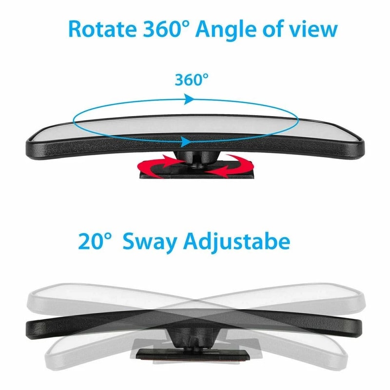 Adjustable Blind Spot Mirror Wide Angle Stick On Car Side Mirror For Cars Trucks SUVs 4