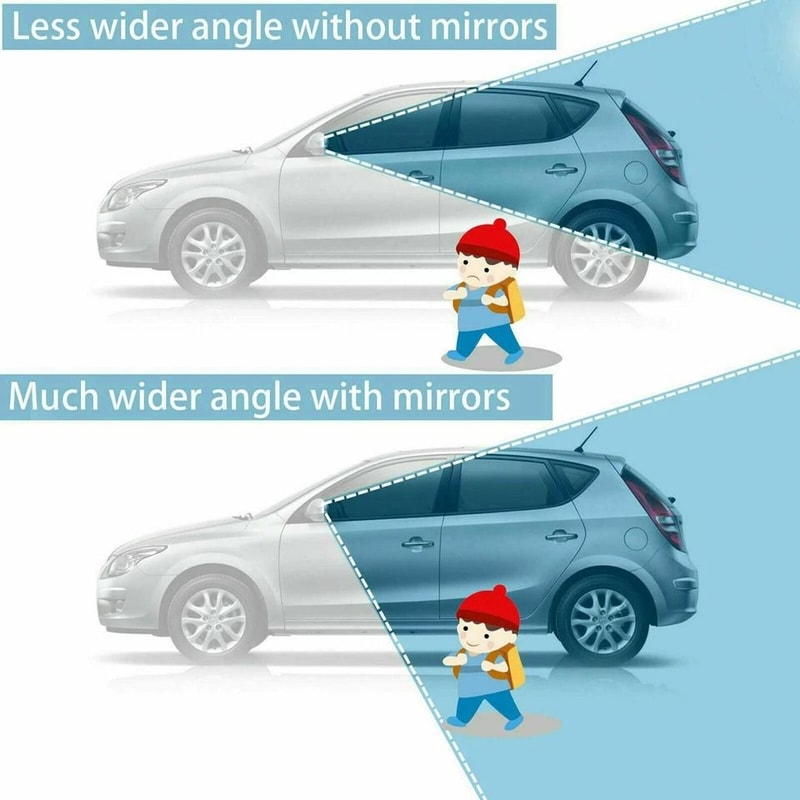Adjustable Blind Spot Mirror Wide Angle Stick On Car Side Mirror For Cars Trucks SUVs 5