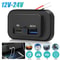 USB C Car Charger Socket USB Outlet With PD For Car Boat RV Truck 1