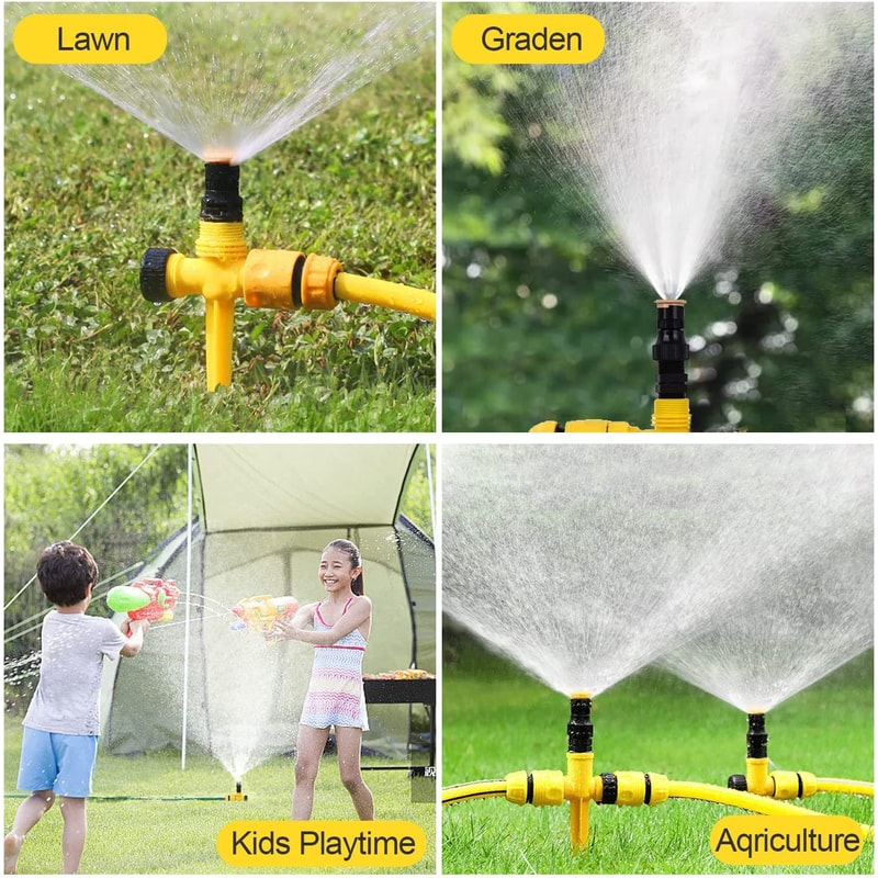 Degree Lawn Sprinkler Adjustable Rotating Garden Irrigation Sprinkler For Yard And Patio 2