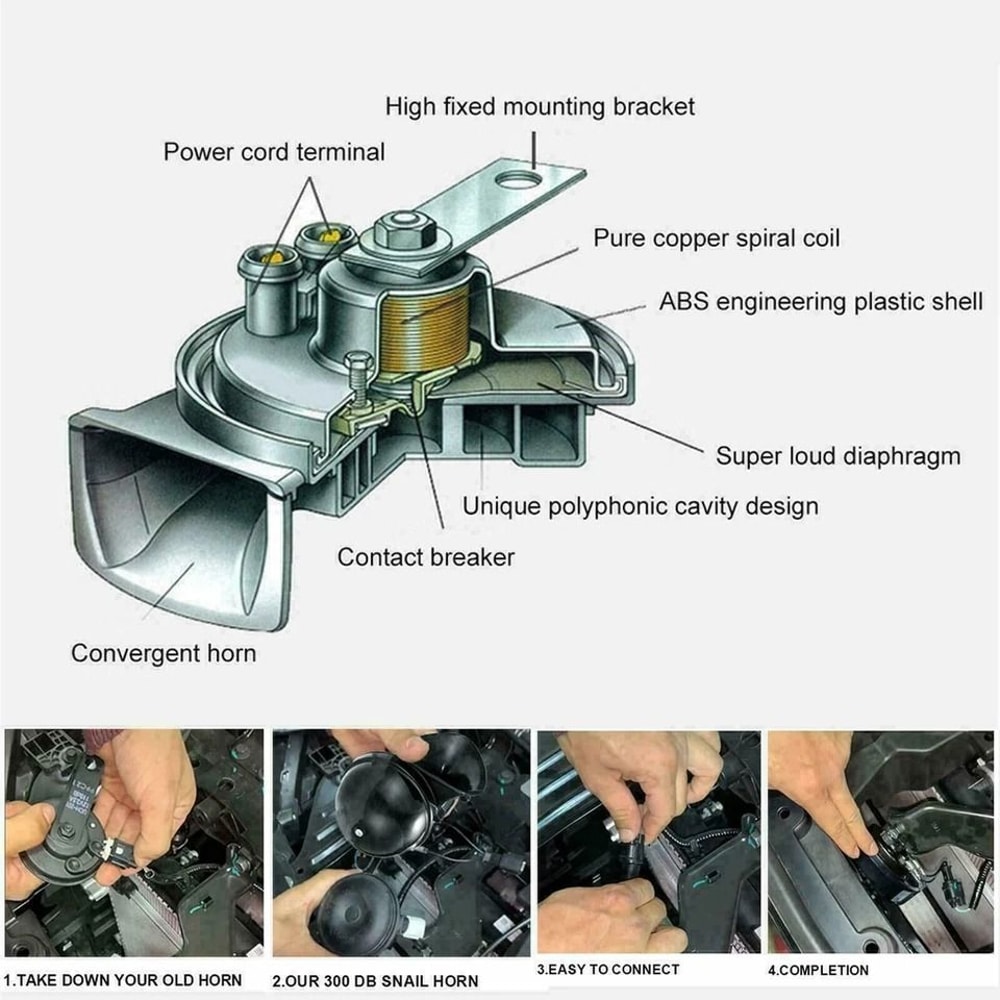 Train Horn Waterproof Loud Car Horn For Truck Motorcycle SUV Boat 5