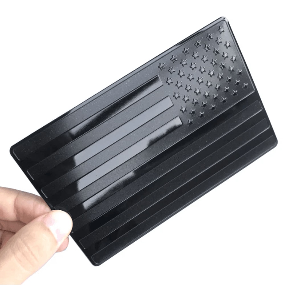 Black American Flag Emblem Metal Car Truck Fender Decals 4