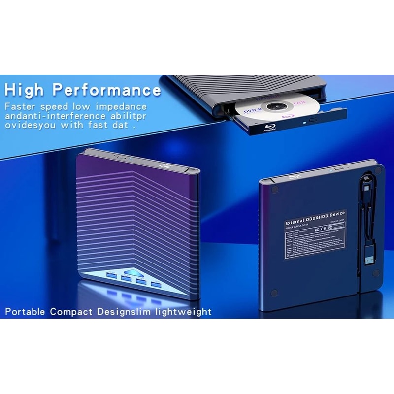 External CD DVD Drive USB DVD Burner Portable CD Drive For Laptop Windows 5