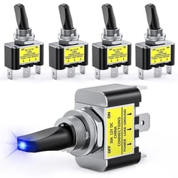 rocker switch blue led pin marine car boat atv