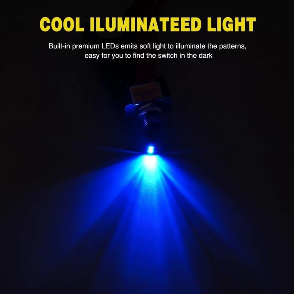 Rocker Switch Blue LED Pin Marine Car Boat ATV 5