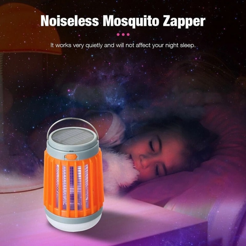 Solar Mosquito Killer Lamp USB Rechargeable Outdoor Bug Zapper 2