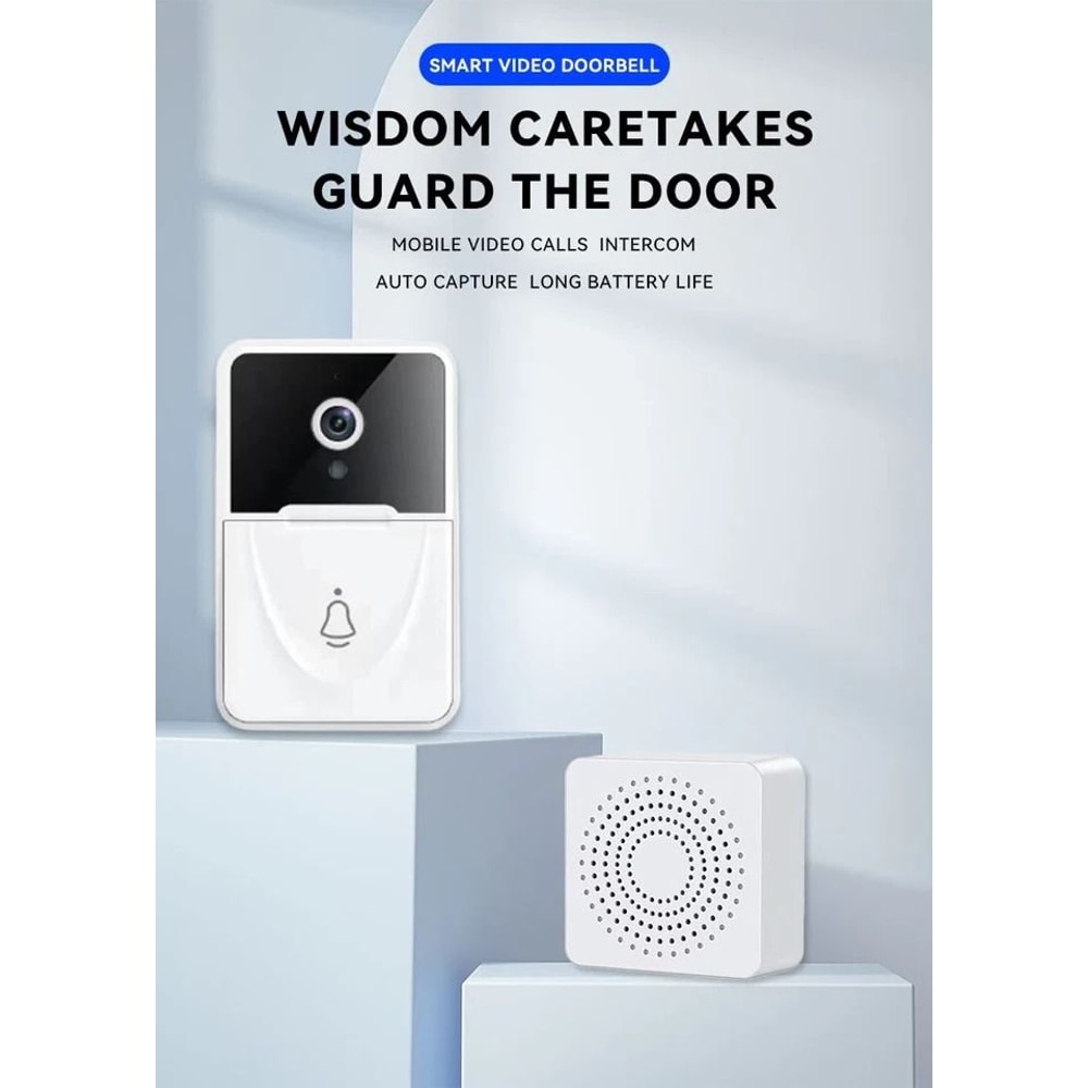 Rechargeable WiFi Doorbell Camera With Chime Waterproof Video Doorbell For Home Security 12