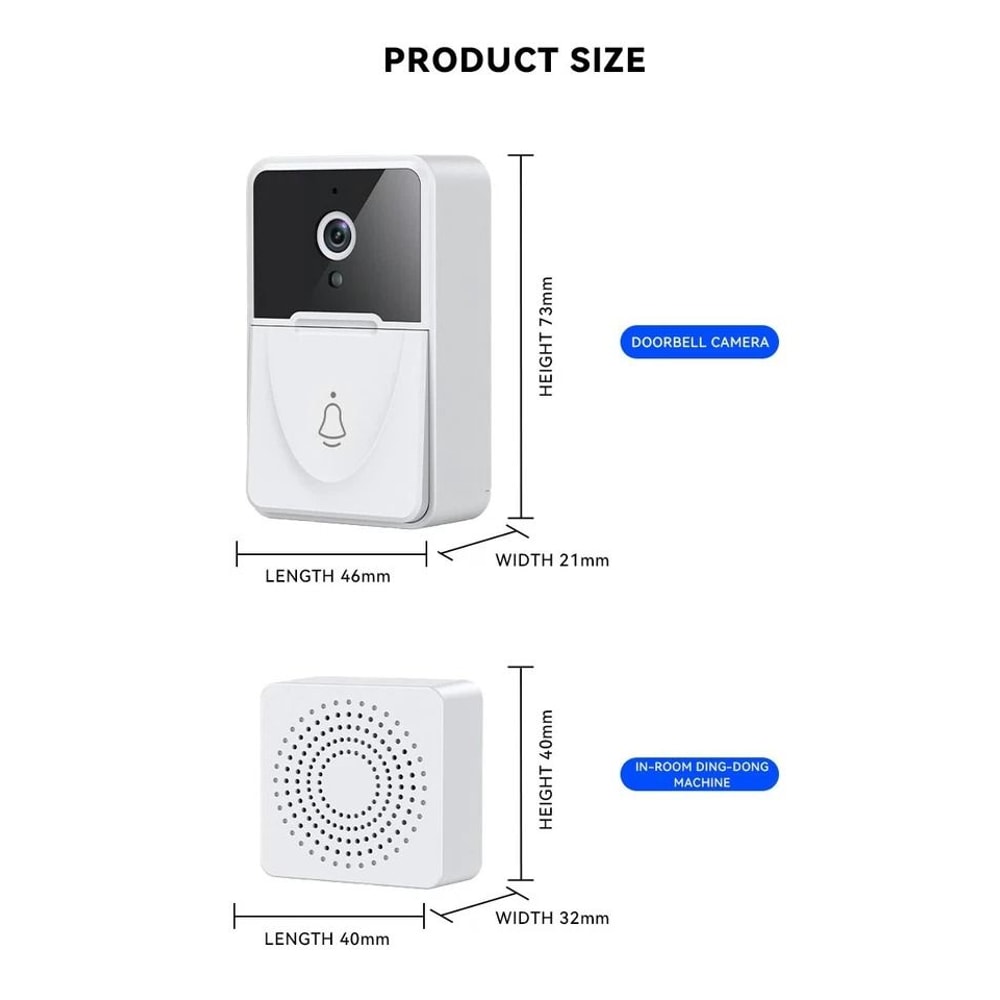 Rechargeable WiFi Doorbell Camera With Chime Waterproof Video Doorbell For Home Security 13