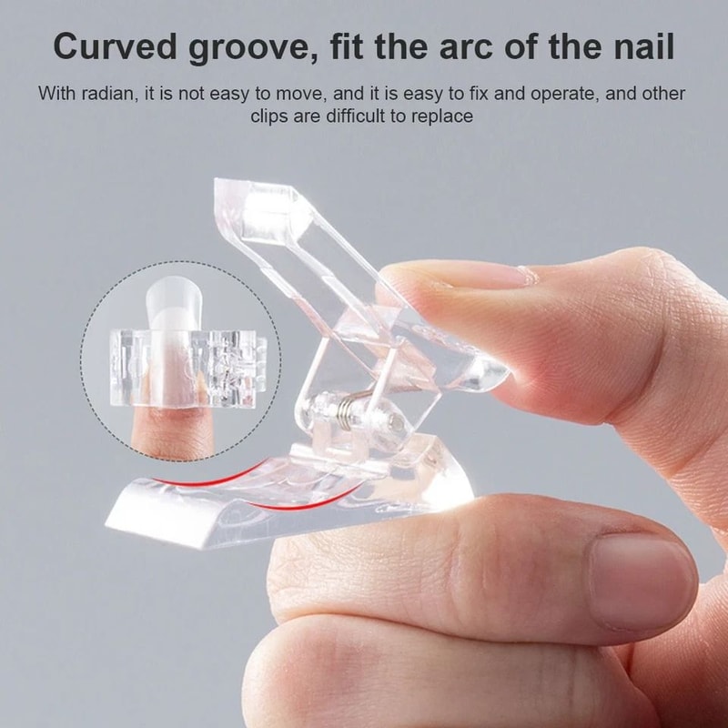 Polygel Nail Clips Clear Nail Extension Clips For Builder Gel And Dual Forms 2