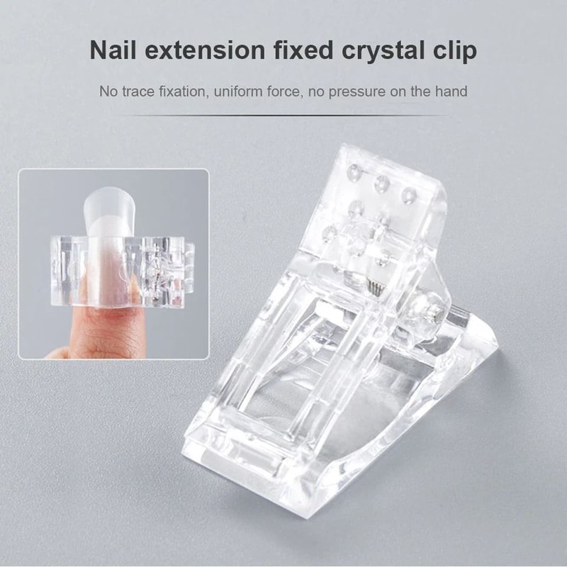 Polygel Nail Clips Clear Nail Extension Clips For Builder Gel And Dual Forms 5
