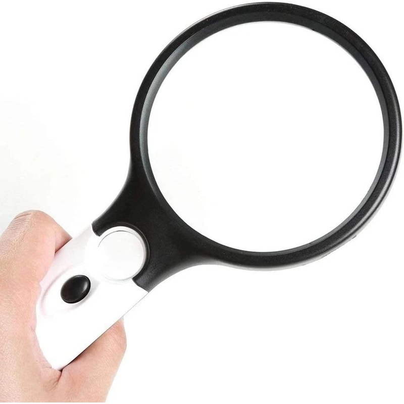 Lighted Magnifying Glass Handheld Magnifier Jewelry Loupe 0