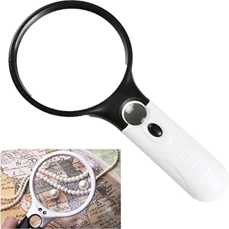 Lighted Magnifying Glass Handheld Magnifier Jewelry Loupe 7