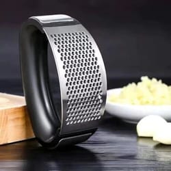stainless steel garlic press rocker easy clean manual garlic crusher