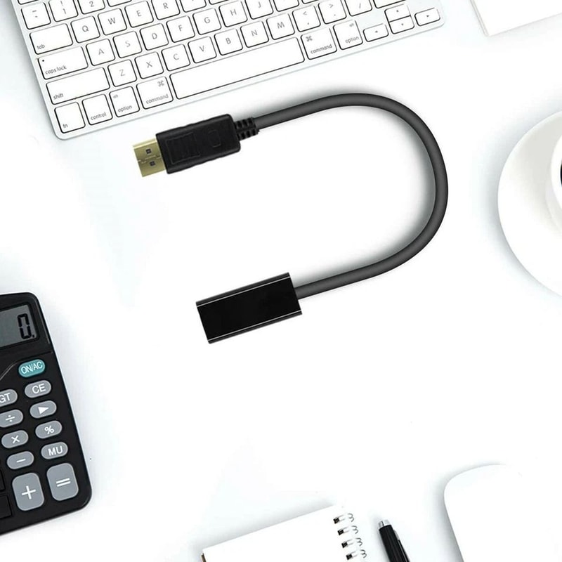 DisplayPort To HDMI Adapter Cable DP To HDMI Converter For Monitor TV Projector 0