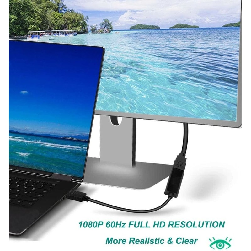 DisplayPort To HDMI Adapter Cable DP To HDMI Converter For Monitor TV Projector 8