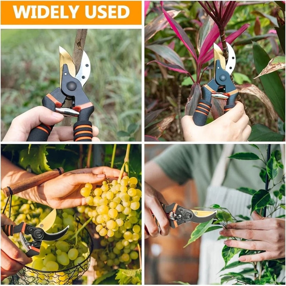 Steel Pruning Shears Heavy Duty Garden Branch Trimmer 2