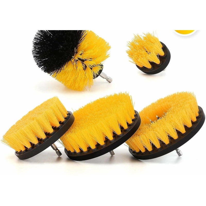 Drill Brush Attachment Set For Carpet Car And Tile Deep Cleaning 0