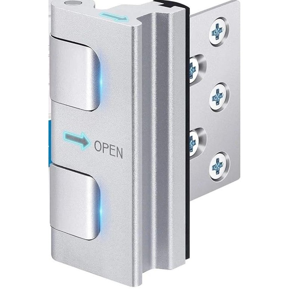 Door Reinforcement Lock Home Security Door Lock Child Proof AntiKick Front Door Guard 0