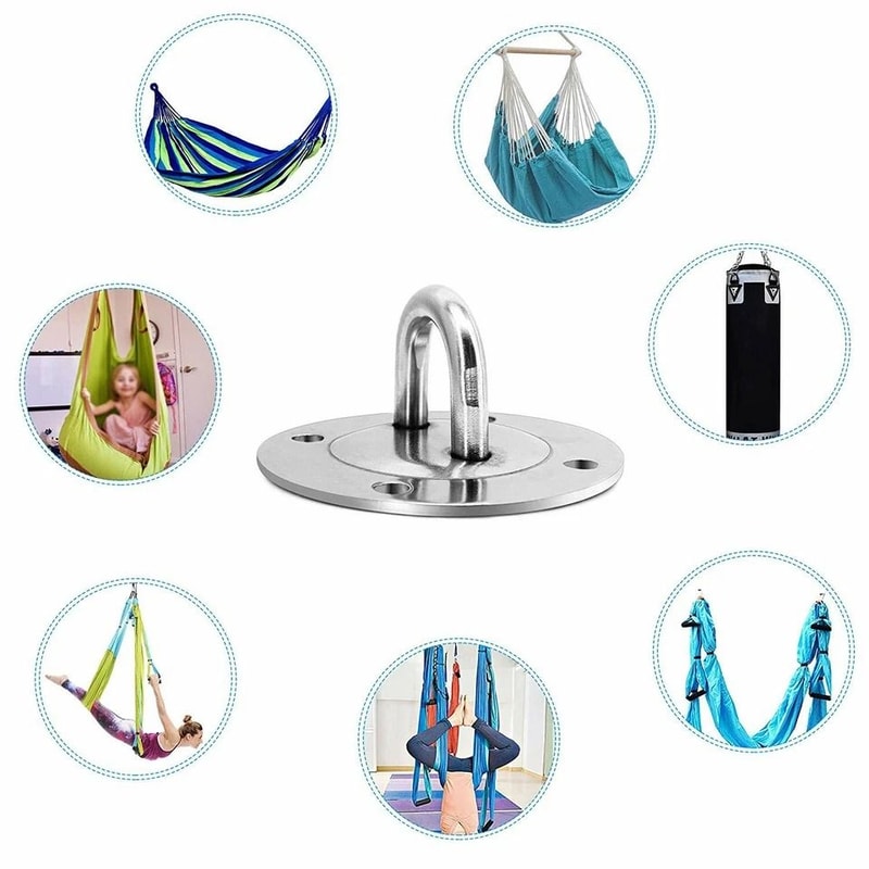 Ceiling Suspension Hook Swings Hand Rings Stainless Steel Hammock Hook 3