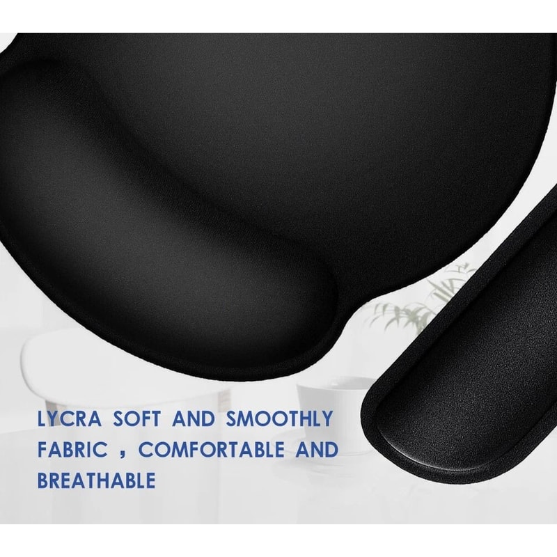 Ergonomic Memory Foam Wrist Rest Set For Keyboard And Mouse Support 2