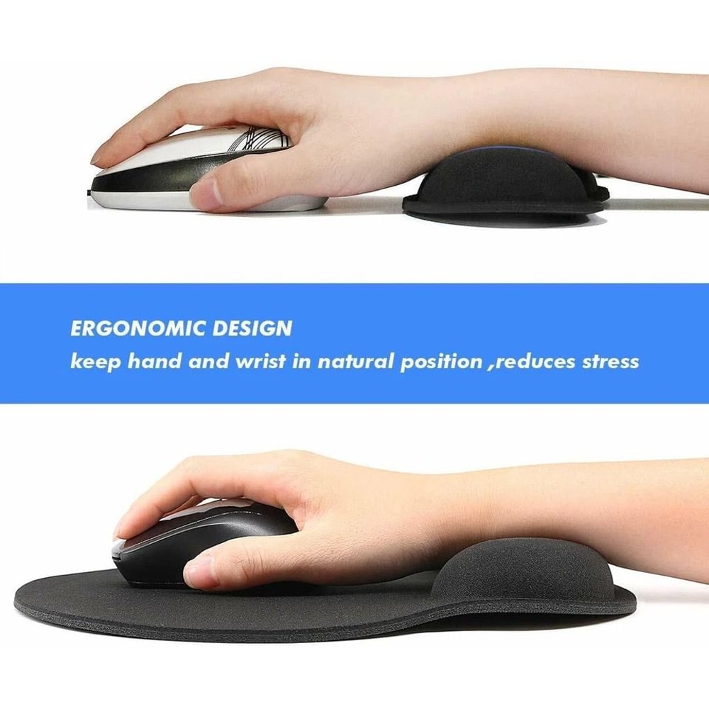 Ergonomic Memory Foam Wrist Rest Set For Keyboard And Mouse Support 7