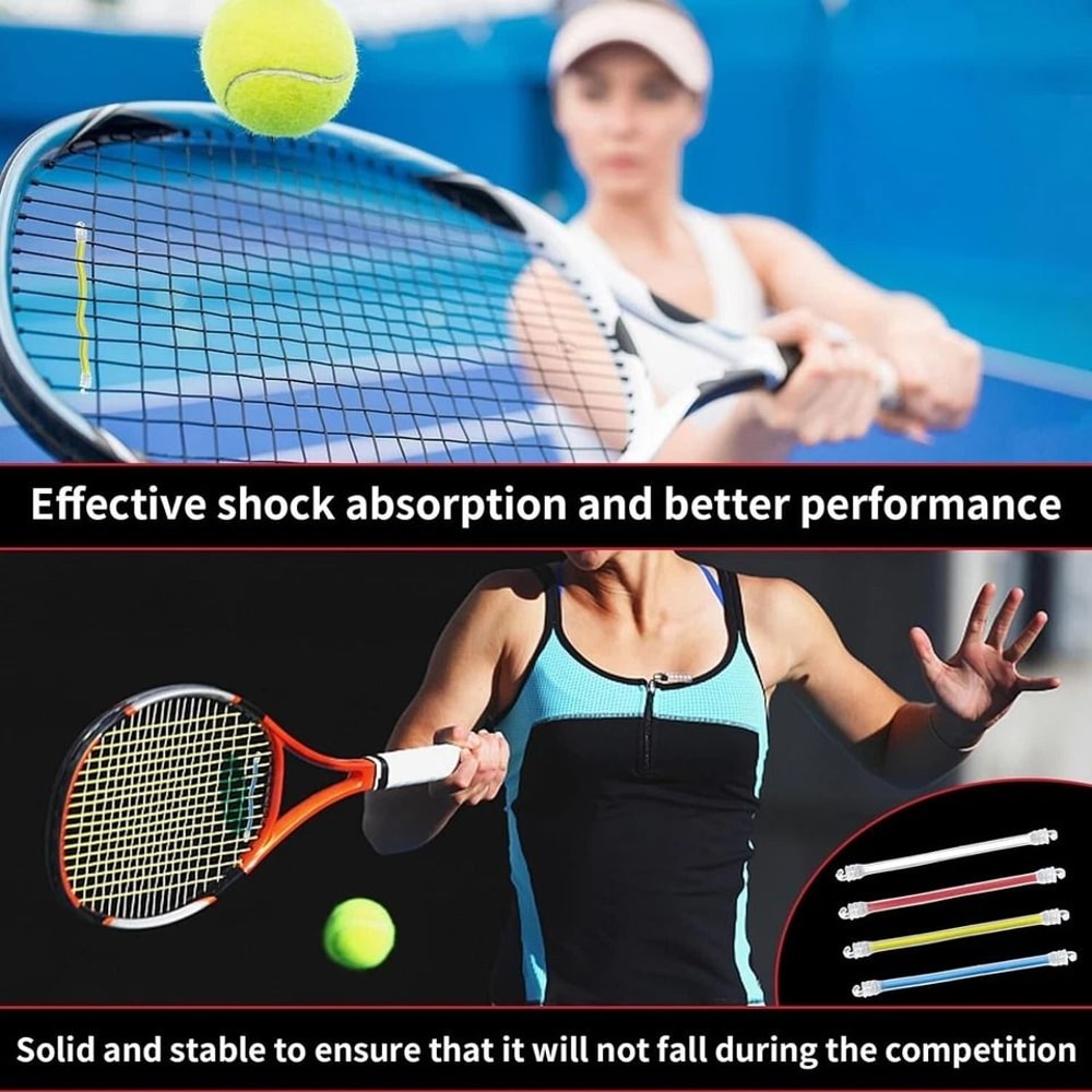 Tennis Racket Dampeners Set Vibration Shock Absorbers For Comfort Control Quiet Play 4
