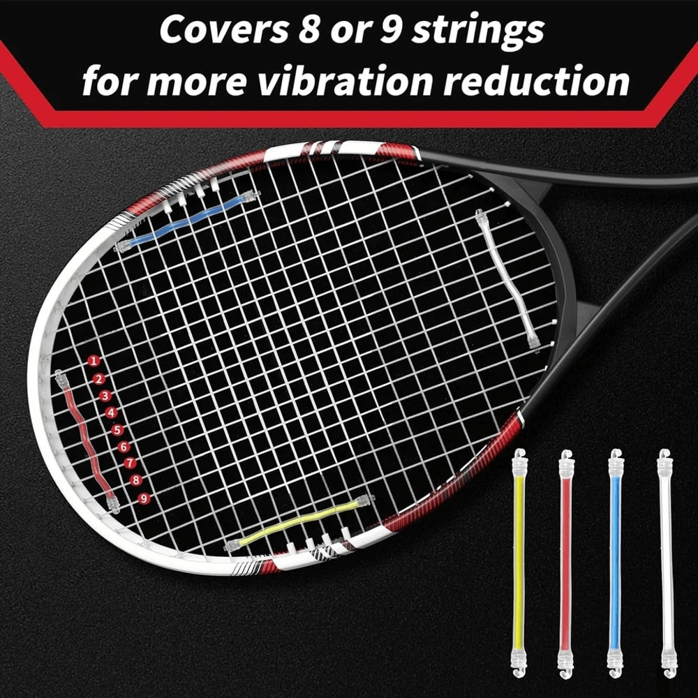 Tennis Racket Dampeners Set Vibration Shock Absorbers For Comfort Control Quiet Play 6