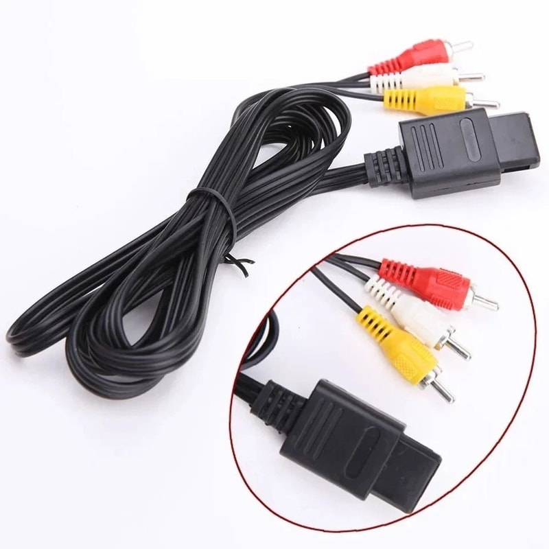 Universal Nintendo AV Cable For GameCube SNES Composite RCA TV Cord 0