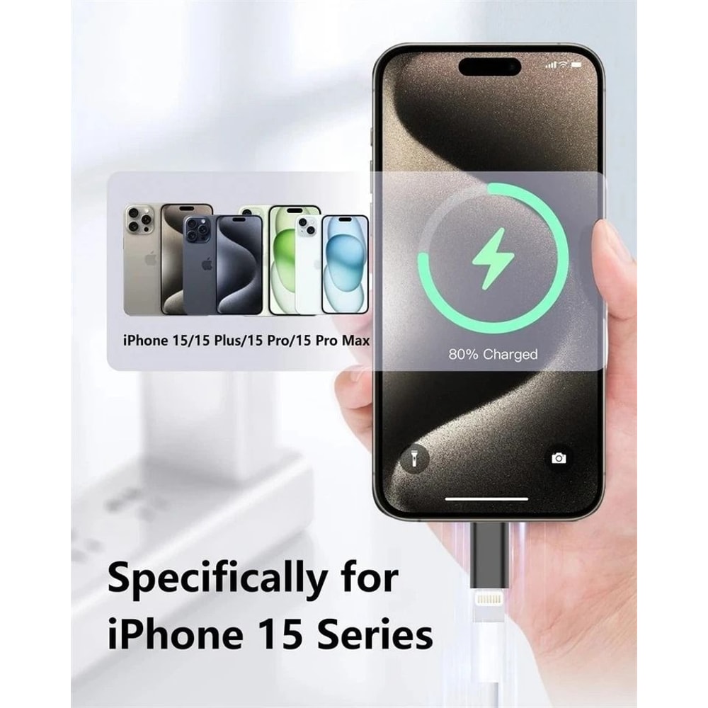 Lightning To USB C Adapter For IPhone Fast Charging Data Sync Converter 1