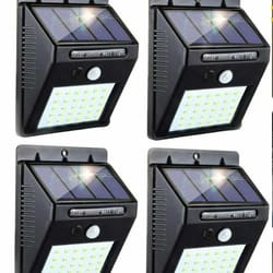 solar motion sensor wall lights outdoor waterproof led security lamps