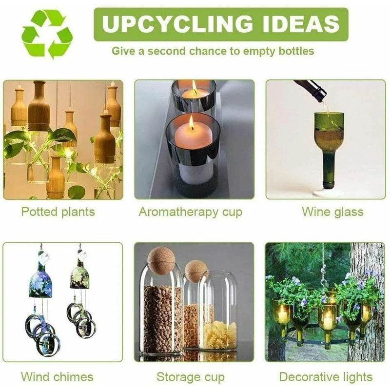 Adjustable Glass Bottle Cutter Kit For Wine Beer Bottles DIY Upcycling Craft Tool 2