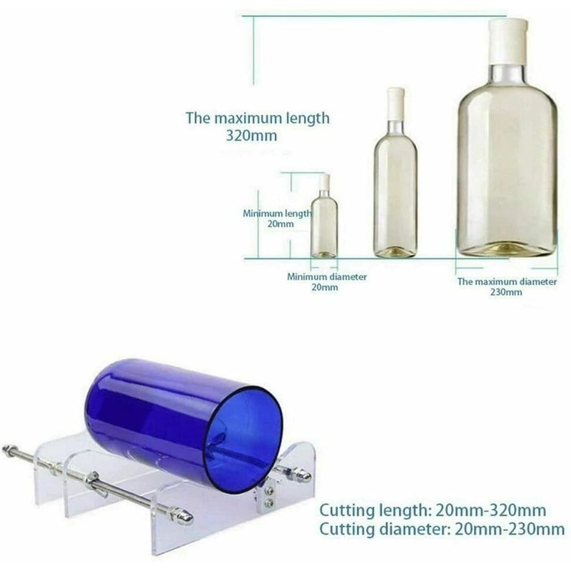 Adjustable Glass Bottle Cutter Kit For Wine Beer Bottles DIY Upcycling Craft Tool 5