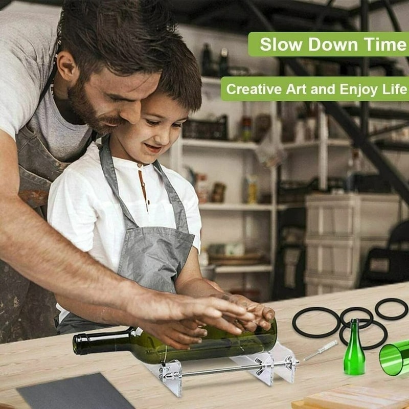 Adjustable Glass Bottle Cutter Kit For Wine Beer Bottles DIY Upcycling Craft Tool 8