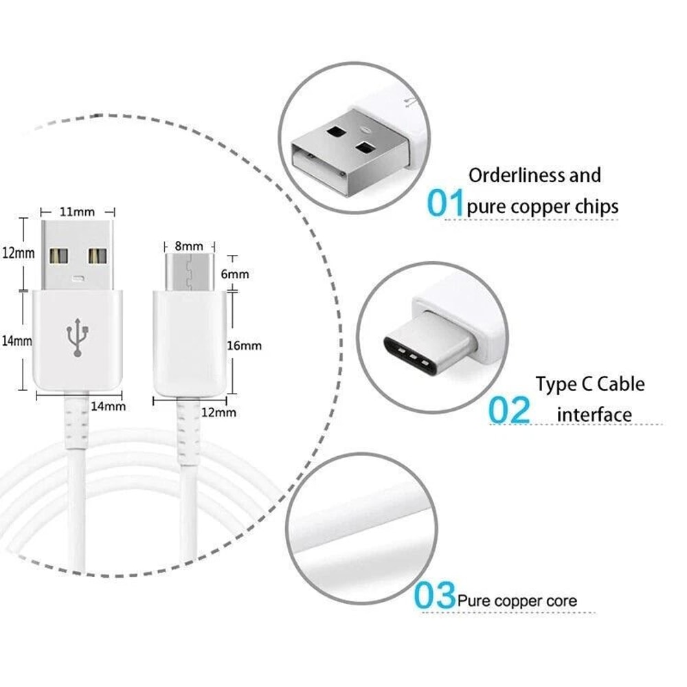 USB Cable Type C Fast Charger 5