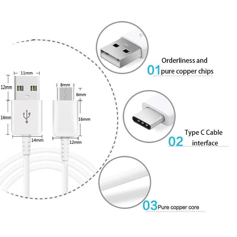 USB Cable Type C Fast Charger 5