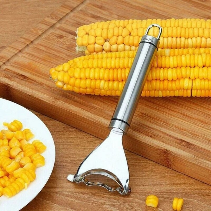 Stainless Steel Corn Cob Stripper ToolCorn Peeler Tool Kitchen Corn Cutter 0