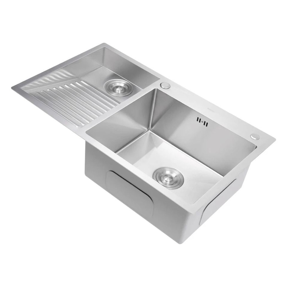 Stainless Steel Laundry Sink With Washboard Dual Basin Utility Sink For Laundry Room 2