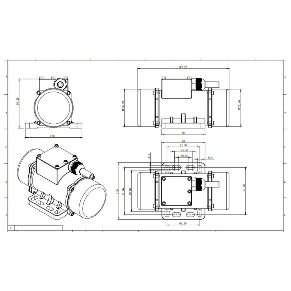 Vibration Motor With Speed Controller Industrial Vibrator 5