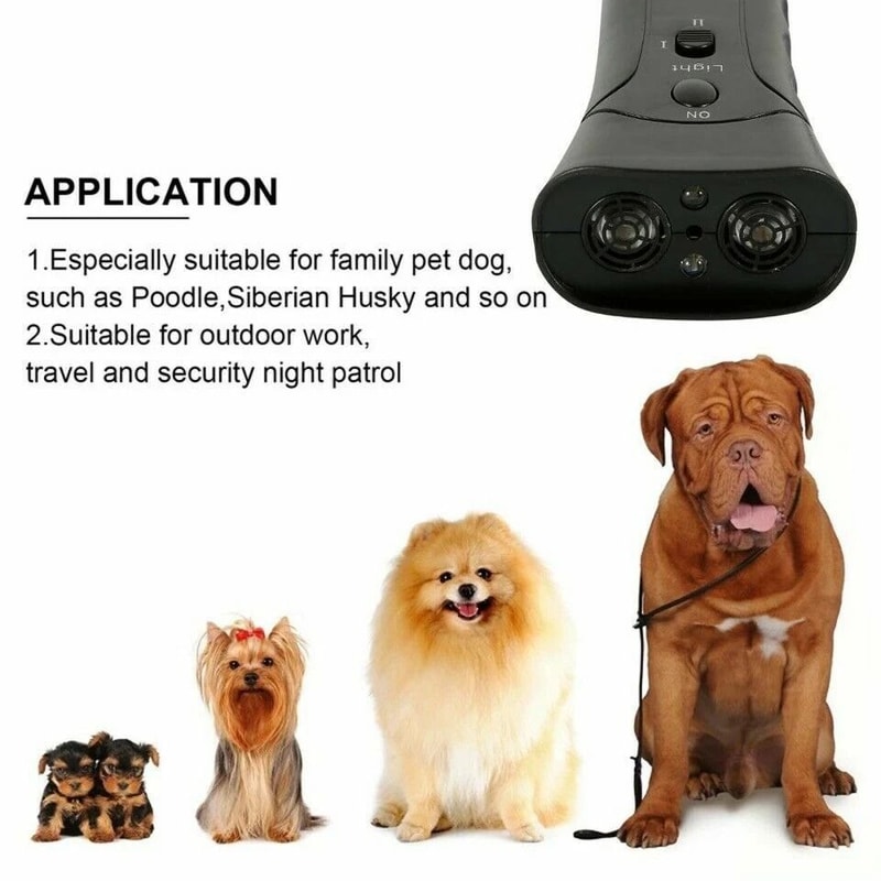 Ultrasonic Dog Trainer With LED Light Humane Anti Barking Device 3